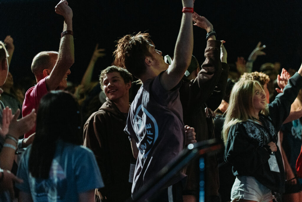 Students Hyped Up Worshipping