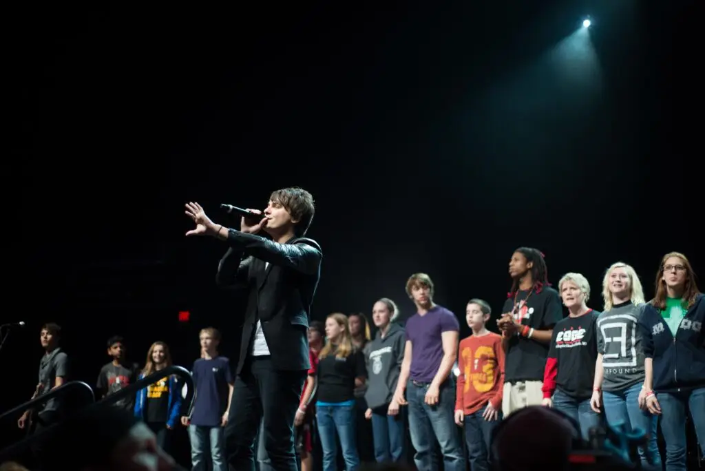 Worship leader at a Dare 2 Share Christian youth conference