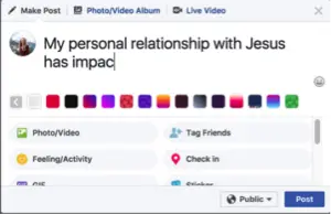 Students can start gospel conversations with a simple Facebook status update or a message to an unsaved friend.
