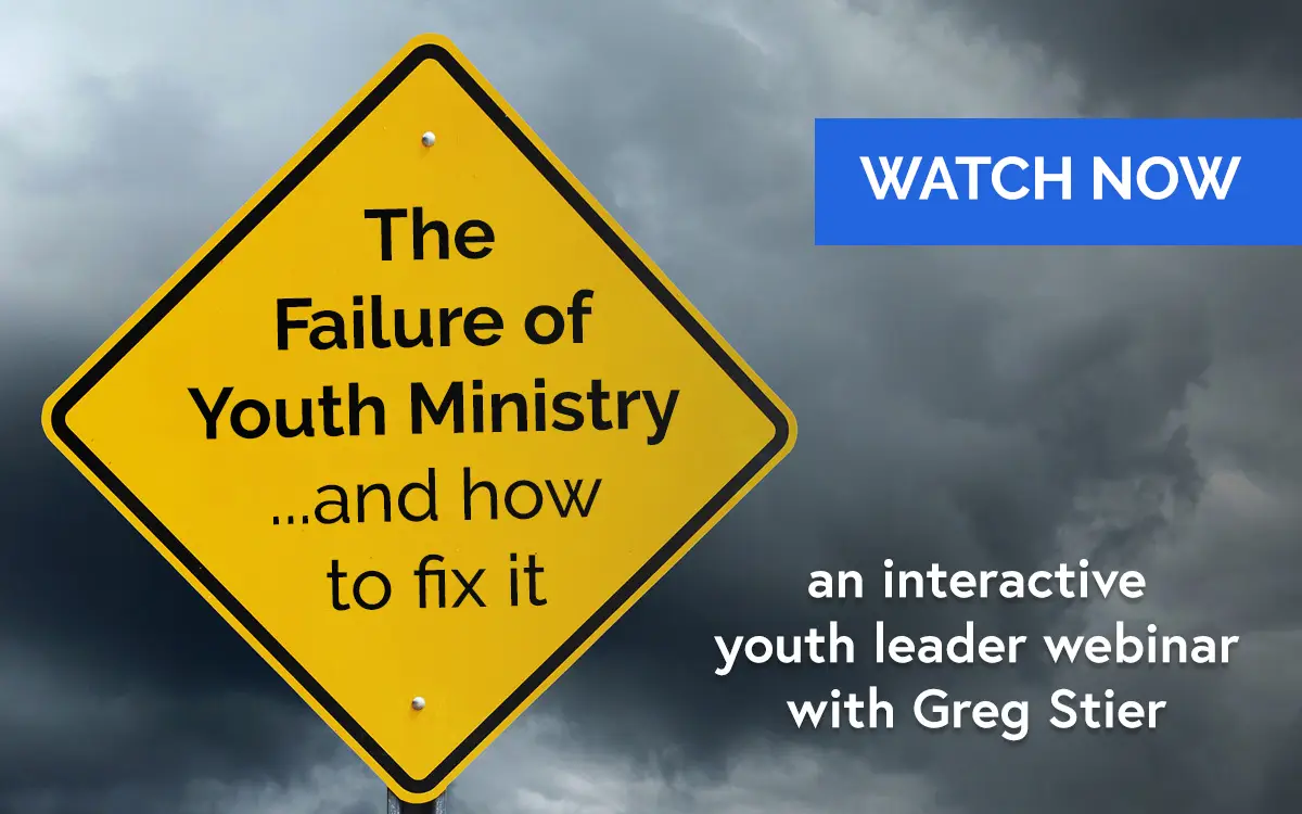 The Failure of Youth Ministry... and how to fix it - free youth leader webinar with Greg Stier