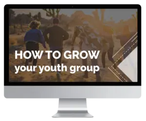 Laptop with image of how to grow your youth group webinar