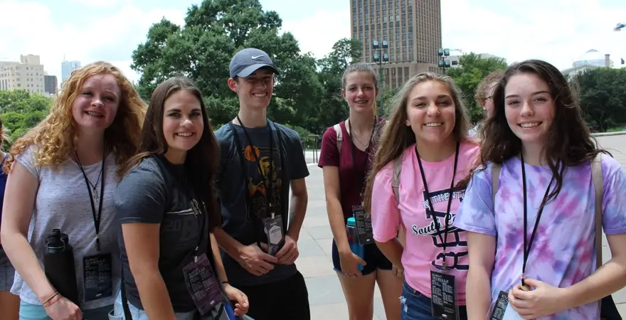 Students learning to lead at summer event