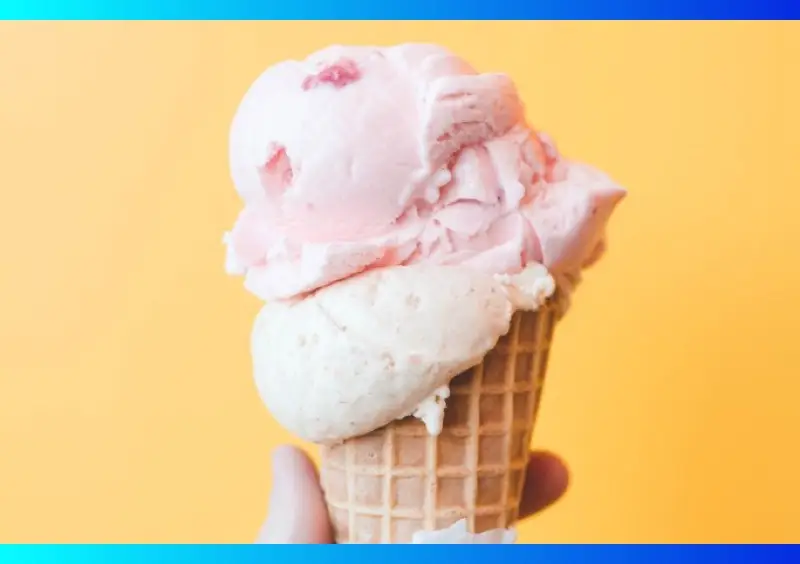 Close-up image of an ice cream cone